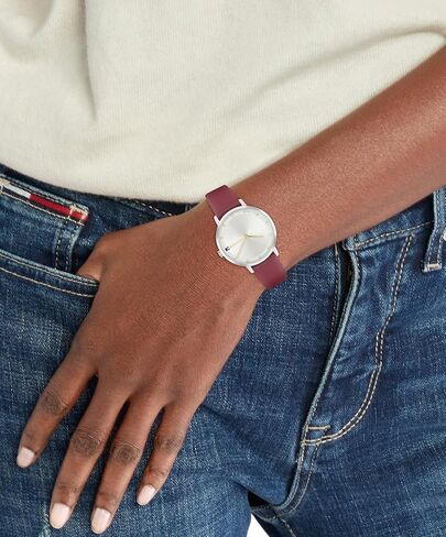 Tommy Hilfiger Women's Slim Quartz Watch, Leather Strap, Water Resistant 3 ATM, Sleek and Stylish Timepiece, Gift for Her, 35mm in Saudi Arabia