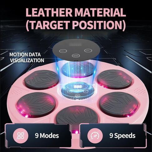 2024 Music Boxing Machine for Adults Kids, Smart Bluetooth Punching Trainer with Boxing Gloves, Boxing Wall Mount Machine with LED, Boxing Target Workout Equipment for Home, Office, Gym(Newest) in Saudi Arabia