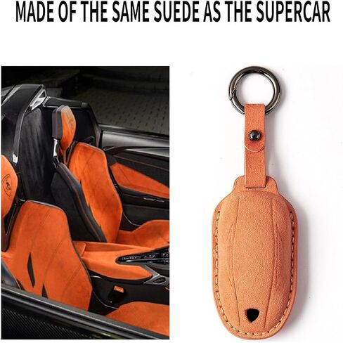 بالنسبة إلى غطاء مفتاح Tesla Suede Leather ، مع حالة قذيفة مفتاح المفاتيح متوافقة مع طراز 3 Model Y in Kuwait