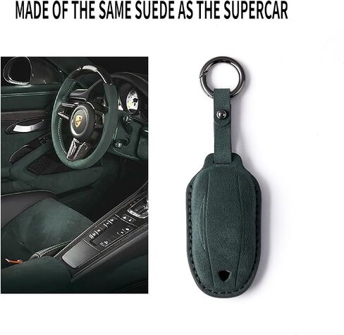 بالنسبة إلى غطاء مفتاح Tesla Suede Leather ، مع حالة قذيفة مفتاح المفاتيح متوافقة مع طراز 3 Model Y in Kuwait