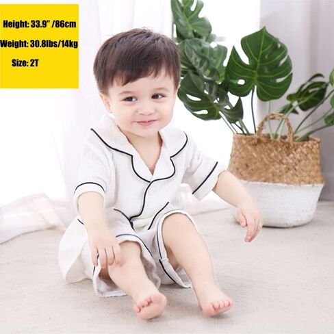 Toddler Girls Summer Pajama Set 100% Cotton Sleepwear Kids Short Sleeve Jammies Little Boy Pjs in Saudi Arabia