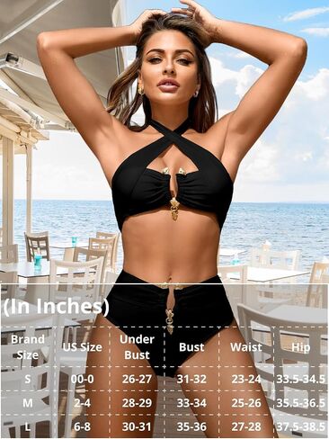 مجموعات Halter Bikini ، صفيق عالي الخصر ، مثيرتين من قطعتين للسيدات للنساء بدلة الاستحمام in Kuwait