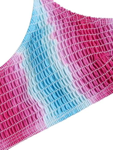 seamoly Contrast Color Ruched Design Cheeky Bikini Set in Kuwait