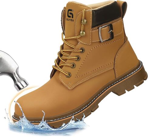 Waterproof Steel Toe Work Boots for Men Safety Non Slip Stylish Boots Industrial & Construction Boots in Saudi Arabia