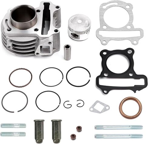 Mokuo GY6 44MM/1.73" Cylinder Top End Kit Incluldes Piston Made of Aluminum Alloy,Fit for Chinese GY6 60cc 139QMA 139QMB Engine,44MM Inner Diameter in Saudi Arabia