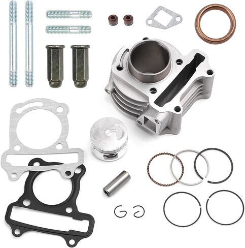 Mokuo GY6 44MM/1.73" Cylinder Top End Kit Incluldes Piston Made of Aluminum Alloy,Fit for Chinese GY6 60cc 139QMA 139QMB Engine,44MM Inner Diameter in Saudi Arabia