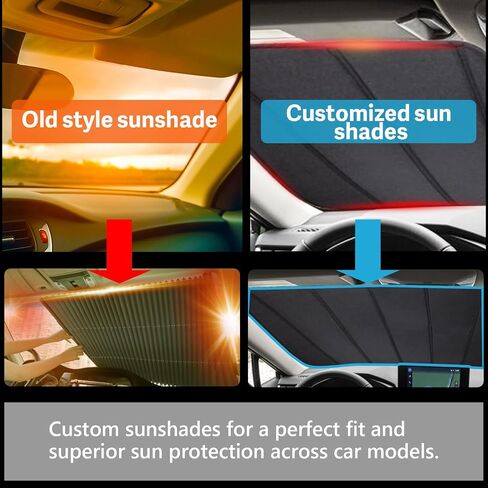 Windshield Sun Shade Compatible with Jeep 2018-2025 Wrangler JL,2020-2025 Gladiator Custom-fit Foldable Sun Visor Window Sunshade with Storage Bag in Saudi Arabia