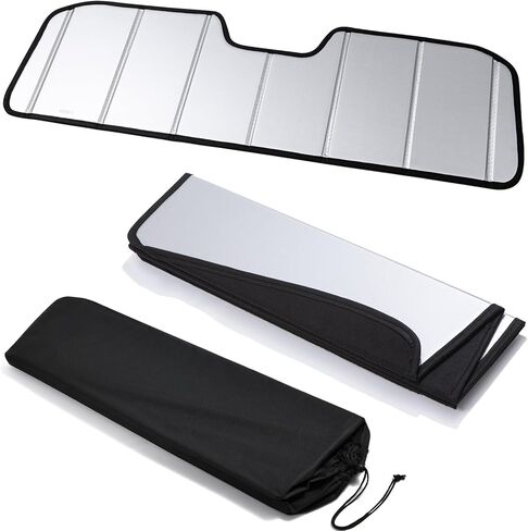 Windshield Sun Shade Compatible with Jeep 2018-2025 Wrangler JL,2020-2025 Gladiator Custom-fit Foldable Sun Visor Window Sunshade with Storage Bag in Saudi Arabia