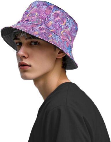 Bucket Hat for Men Women Sun Hat Beach Travel Fishing Hat Double Side Wear in Saudi Arabia