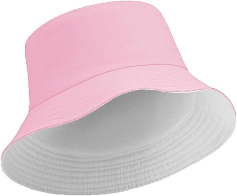 Bucket Hat for Men Women Sun Hat Beach Travel Fishing Hat Double Side Wear in Saudi Arabia