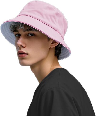 Bucket Hat for Men Women Sun Hat Beach Travel Fishing Hat Double Side Wear in Saudi Arabia