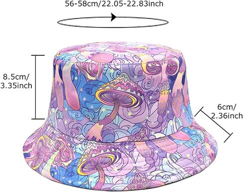 Bucket Hat for Men Women Sun Hat Beach Travel Fishing Hat Double Side Wear in Saudi Arabia