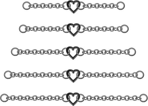 Oveta 5PCS Surgical Steel Nose Chain Piercing Across Nose for Women Men's Nostril Piercing Jewelry, Silver Black Gold in Kuwait