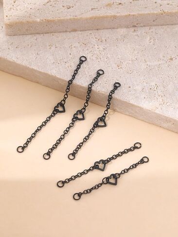 Oveta 5PCS Surgical Steel Nose Chain Piercing Across Nose for Women Men's Nostril Piercing Jewelry, Silver Black Gold in Kuwait