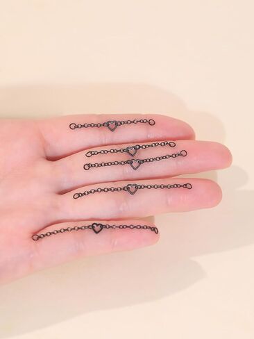 Oveta 5PCS Surgical Steel Nose Chain Piercing Across Nose for Women Men's Nostril Piercing Jewelry, Silver Black Gold in Kuwait