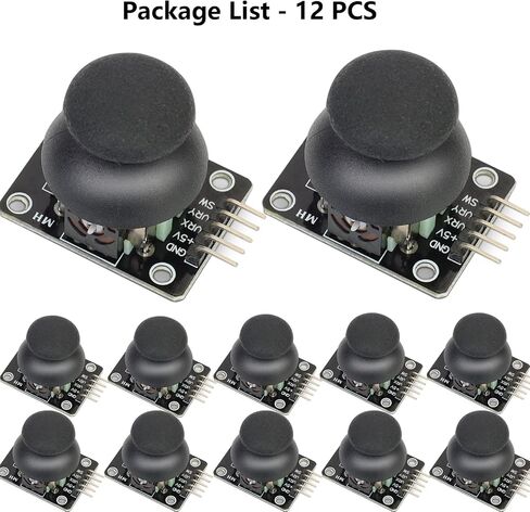 6 Pack Joystick Module Game Console Dual-Axis XY Joystick Module KY-023 Control Stick Sensor Board Compatible with PS2 Arduino Raspberry Pi in Saudi Arabia