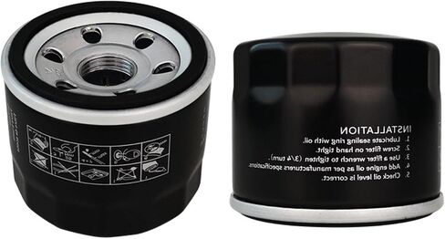 New Oil Filter 16510-87J02 Fit For Su-zuki DF25 DF30 DF40 DF50 DF60 DF70 Outboards Replacement 16510-87J00 (2) in Saudi Arabia