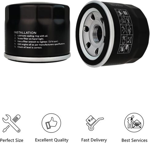 New Oil Filter 16510-87J02 Fit For Su-zuki DF25 DF30 DF40 DF50 DF60 DF70 Outboards Replacement 16510-87J00 (2) in Saudi Arabia