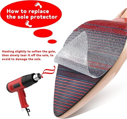 16 Pack Sole Protector for High Heel Shoes Red Bottom Sticker Crystal Clear Sole Guard Protectors Anti Slip 16 Sheets for 8 Pairs of Shoes Wear Resistant in Saudi Arabia