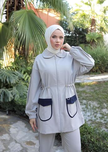 Stylish Hijab Sportswear Set for Muslim Women 2 Piece Tracksuit for Casual Comfort Activewear and Elegance in Saudi Arabia
