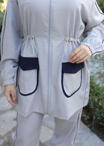 Stylish Hijab Sportswear Set for Muslim Women 2 Piece Tracksuit for Casual Comfort Activewear and Elegance in Saudi Arabia
