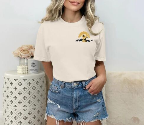 Lets Get Wild Shirts Women Animal Kingdom Shirt Family Safari Trip Tshirts Cute Zoo World Short Sleeve Tee in Saudi Arabia