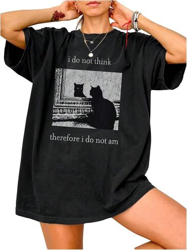 SOLY HUX Women's Oversized Graphic Tees Drop Shoulder Half Sleeve Loose Casual T Shirt Tops in Kuwait