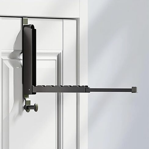 Foldable/Retractable Over The Door Drying Rack, Space Saving Behind Door Hooks for Hanging Clothes, Hats, Bags, Towels, Ideal for Travel and Easy to Carry (Gray) in Saudi Arabia