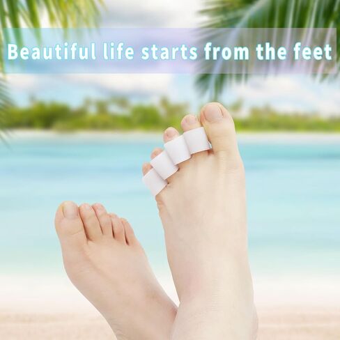 24 Gel Toe Caps, Silicone Toe Protectors, Pain Relieving Toe Wrapping, New Materials, Protect Toes From Friction And Relieve Corn, Blisters, Calluses, And Pain. in Saudi Arabia