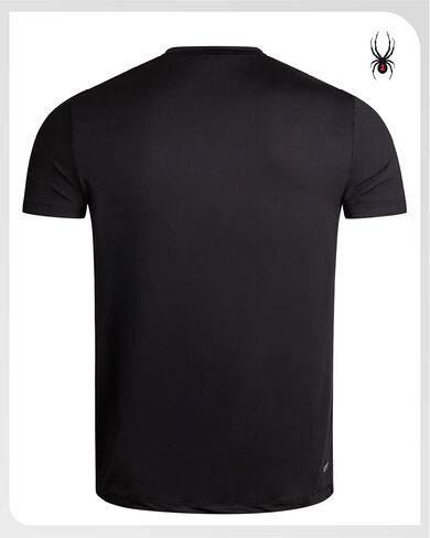 Spyder Men's Workout Shirt - Short Sleeve Quick Dry Moisture Wicking Jacquard Jersey Athletic Shirt (Sizes: S-XL) in Kuwait