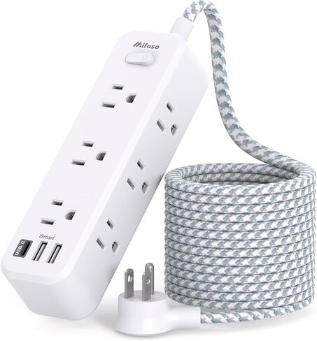 Extension Cord 15 ft, Surge Protector Power Strip, Long Extension Cord with 9 Outlets 3 USB Ports, Extension Cord with Multiple Outlets, USB Power Strip for Home, Office, Dorm Room Essentials, College in Saudi Arabia