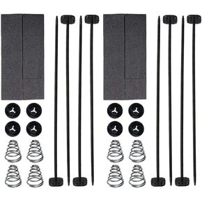 2PCS مجموعة من مروحة التثبيت ، وربط مروحة الرادياتير Zip Clips مجموعة التثبيت ، وتجميع مروحة الرادياتير الكهربائية ، لمروحة التبريد وبرودة ناقل الحركة ، وملحقات السيارات