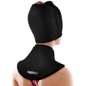 Migraine Relief Cap & Neck Ice Pack Wrap Gel Combo, 2Pcs-Set Reusable Headache Hat Ice Pack Mask, Cervical Cold Compress Head Wrap for Tension, Cooling, Pain Relieve