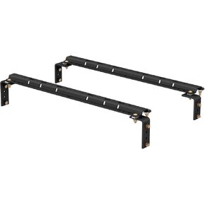 CURT 16200 Industry-Standard 5th Wheel Hitch Rails and Brackets, Carbide Black, 25,000 Pounds