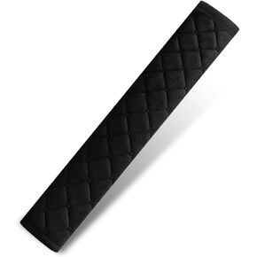 Car Seat Belt Protector, Soft Crystal Velvet Wear-resistant Safety Belt, Shoulder, Neck and Chest Seasonal Protection Accessory, Universal for Most Cars (Black)