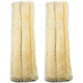 X AUTOHAUX 2 Pcs Plush Car Seat Belt Protector Pads Shoulder Strap Seatbelt Soft Comfort Cover Universal Pink