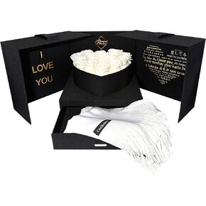 Open Heart Love Box مع 16 الورود المحفوظة - زهرة ساحرة ، هدايا لها ، أمي ، وابنتها ، 9.45 "× 9.45" × 8.6 "(أحمر) in Kuwait