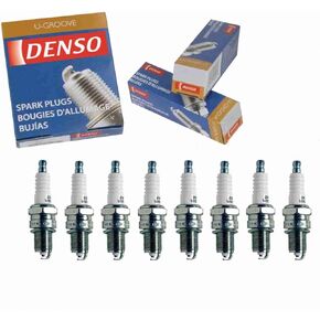 8 pc DENSO Standard U-Groove Spark Plugs compatible with Nissan D21 2.4L L4 1986-1989