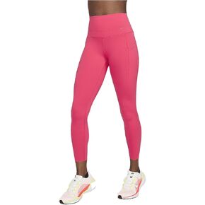 Nike Universa للسيدات المتوسطة الدعم العالي 7/8 طماق مع جيوب (DQ5897-629 ، Aster Pink/Black)