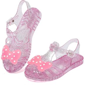 Jelly Sandals Girls Soft Sole Princess Costume Summer Dress Sandals Closed Toe Comfortable for Toddler Little Kid Big Kid