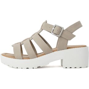 الصودا "Neola-2" ~ أطفال صغار/أطفال/فتيات مفتوحات أحزمة الكاحل منخفضة الكعب Lug Fisherman Sandal