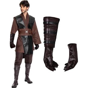 Anakin Skywalker Costume Gloves Wrist Guard Men Knight Skywalker Gloves Cosplay Accessories for Adult