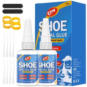 EPN Super Glue for Shoe Repair, 35g Heavy Duty Waterproof Adhesive – Strong Bond for Soles, Boots, Sneakers, Athletic Shoes, Heels, Sandals, Fast Drying, Long-Lasting, Pack of 2