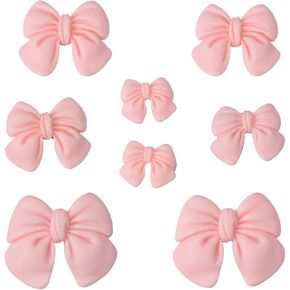 Bling Shoe Charms Cute Shoes Decorations for Women Pearl Chains Pink Shoe Accessories Flower Shoe Charm DIY Own Style