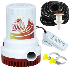 Submersible Boat 2000GPH Bilge Water Pump 12v DC water pump with float switch suitable for ferry, yacht, marine and garden drainage system