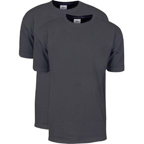 Shaka Wear Men's T Shirt – 2 Pack 7 oz Max Heavyweight Cotton Short Sleeve Crewneck Tee Top Tshirts Regular Big Size S-7XL