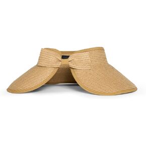 Hadley Wren Womens Packable Sun Visor, Wide Brim, Roll Up Vacation Hat, Wide Brim