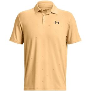 Under Armour Mens UA Playoff 3.0 Printed Polo, Mesa Yellow, Extra Large