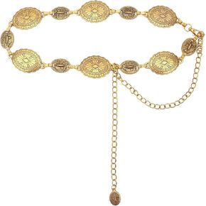 Western Belts for Woman Metal Concho Belts Waist Belt Fashion Cowgirl Chain Belt Y2k Belt Body Chain