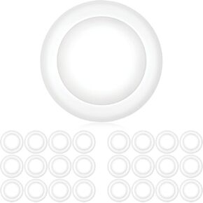 PARMIDA (24 حزمة) 5/6 بوصة مصابيح قرص LED 3CCT قابلة للتعتيم، إضاءة سقف مجوفة للتركيب على السطح بقدرة 15 وات، 3 ألوان قابلة للتحديد 3000K/4000K/5000K، 1050lm، J-Box أو تركيب علب راحة، مدرج في قائمة UL